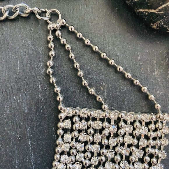 Stunning Coachella Choker Rhinestone Necklace - Picture 5 of 8